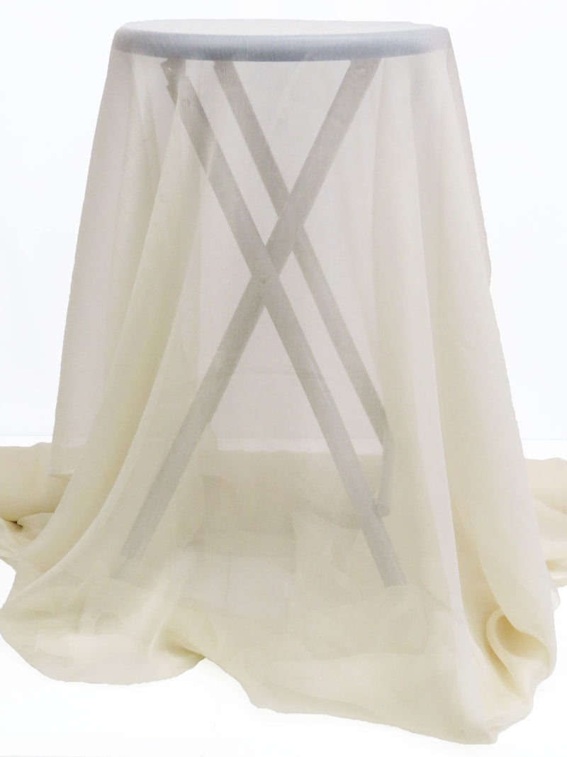 Muted Champagne 100% Silk Crinkle Chiffon 50W