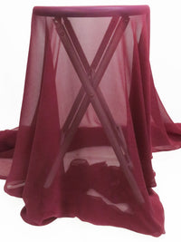 Bordeaux 100% Silk Crinkle Chiffon 50W