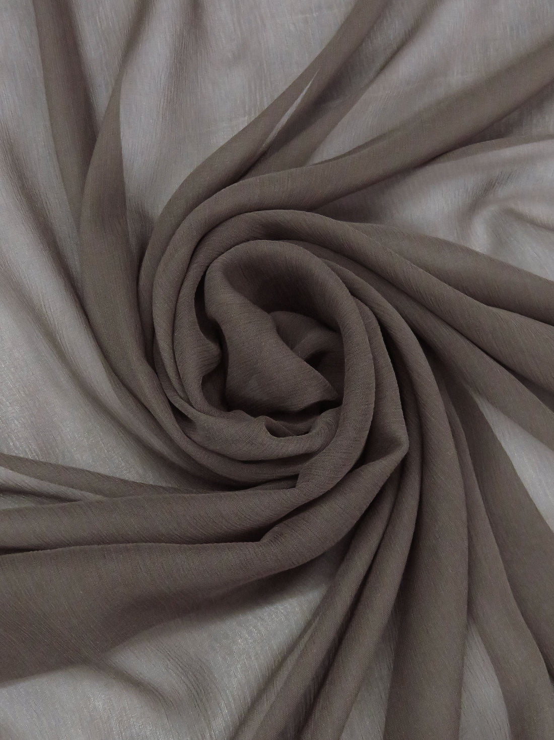 Cedar Brown 100% Silk Crinkle Chiffon 50W