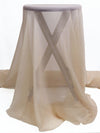 Peachy Tan 100% Silk Crinkle Chiffon 49W