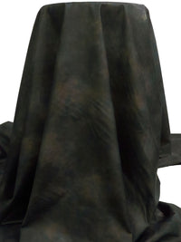 Charcoal Black/Golden Brown/Multi 100% Polyurethane Grunge Print Faux Leather - NY Designer - 56W
