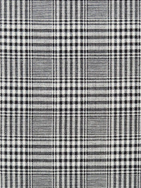 Black/Off-White Polyester/Acrylic/Wool Glen Plaid Suiting 58W