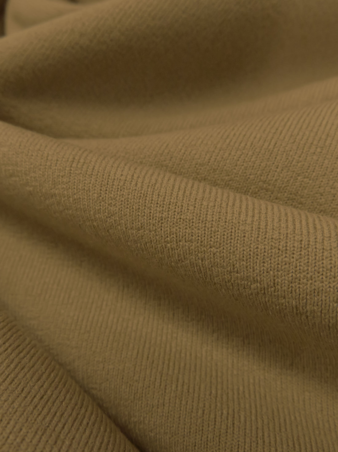 Coyote Brown Polyester/Nylon/Spandex Power Stretch Sweatshirt Fleece - Polartec - 66W