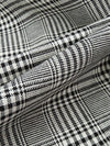 Black/Off-White Polyester/Acrylic/Wool Glen Plaid Suiting 58W