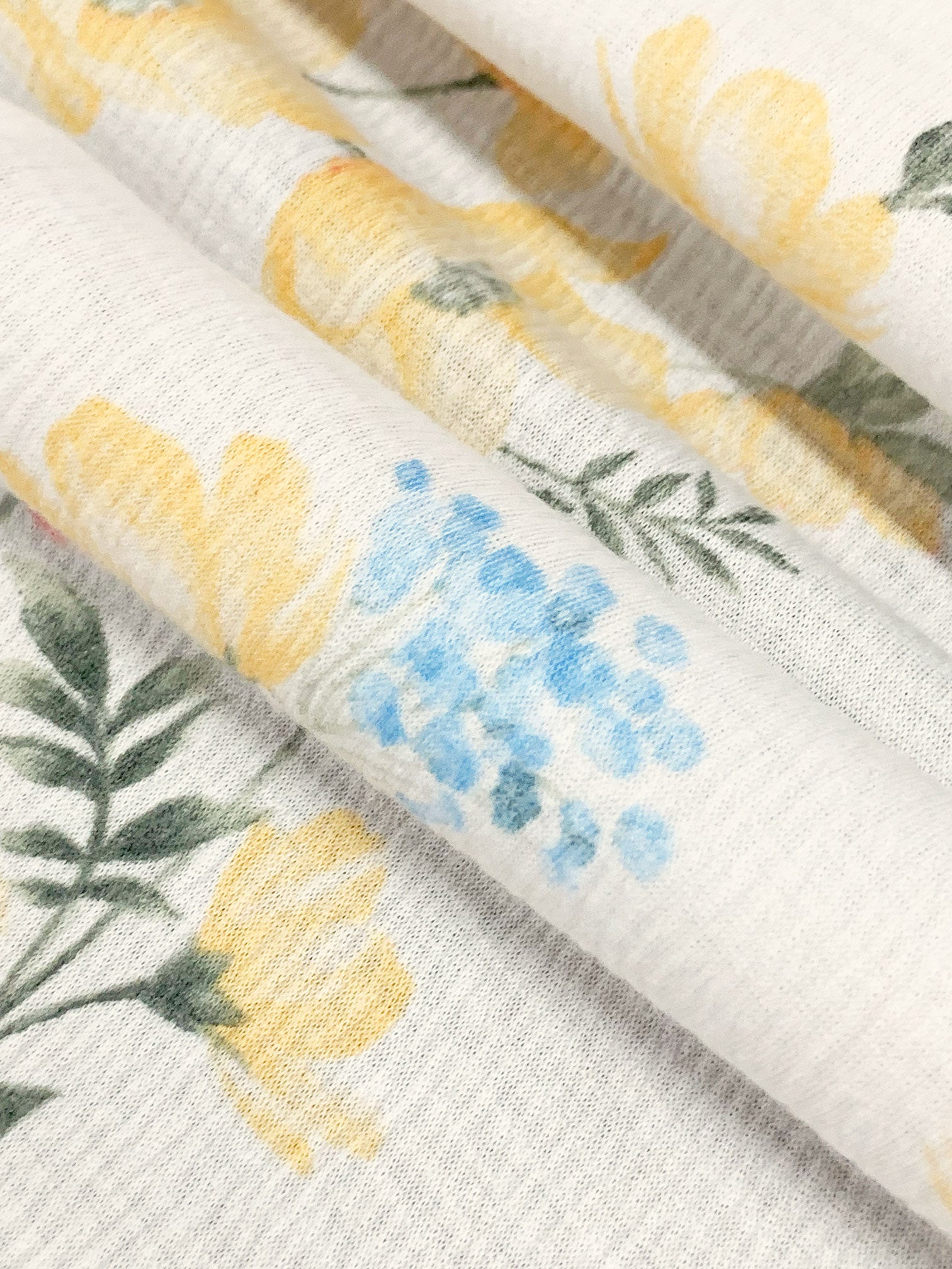 Off-White/Jasmine Yellow/Multi 100% Polyester Floral Print Crinkle