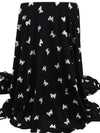 Black/White Polyester/Lycra Butterfly Print Double Brushed Knit 54W