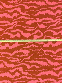 Copper Orange/Candy Pink Rayon/Lycra Abstract Print Jersey Knit - Corey Lynn Calter - 62W