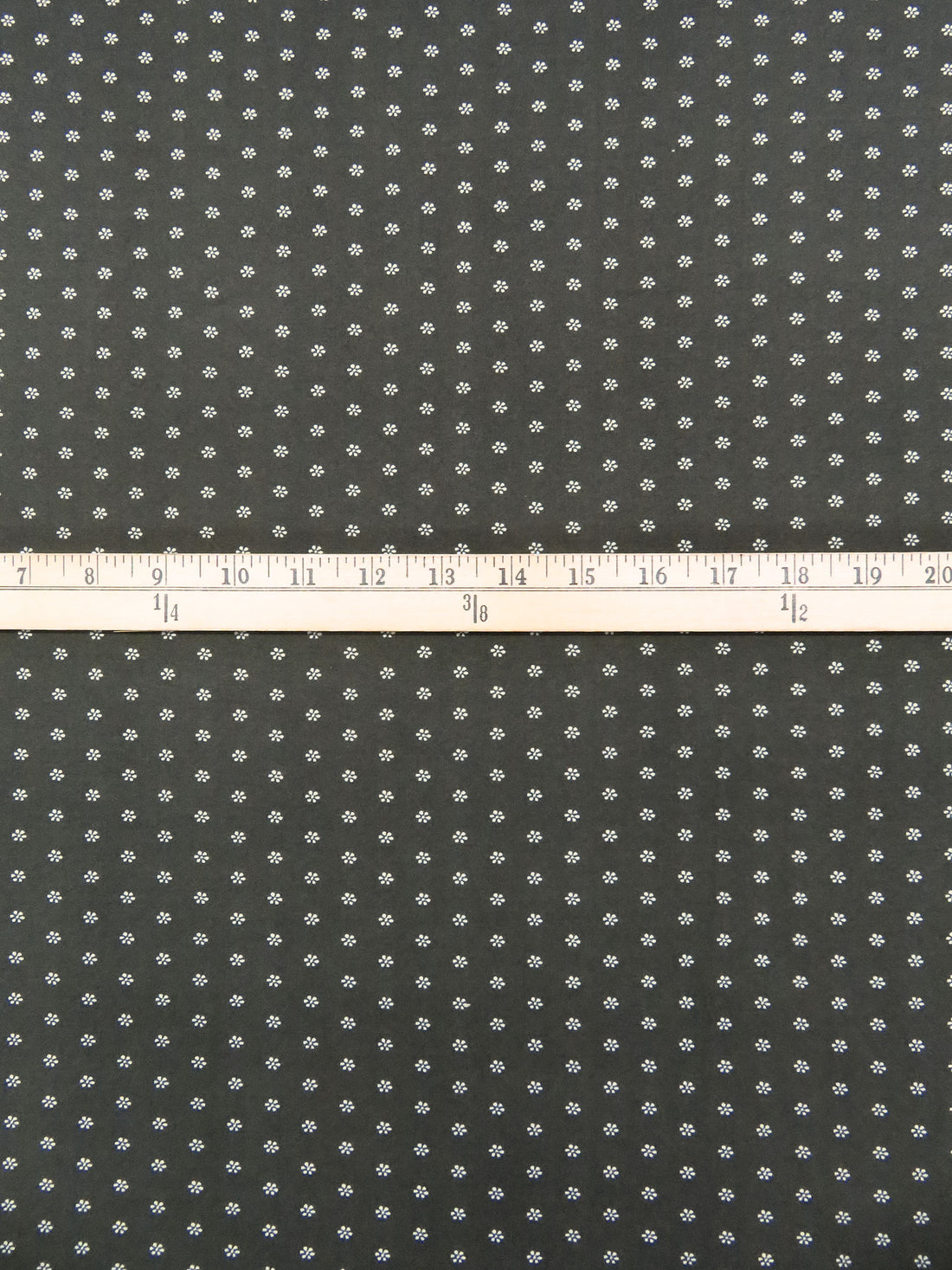 Dark Castor Gray/White Polyester/Lycra Small Floral Dot Print Double Brushed Knit 58W