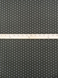 Dark Castor Gray/White Polyester/Lycra Small Floral Dot Print Double Brushed Knit 58W