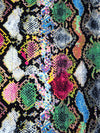 Black/Lemon/Electric Pink/Multi Polyester/Lycra Snake Skin Print Double Brushed Knit 56W
