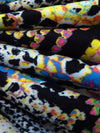 Black/Lemon/Electric Pink/Multi Polyester/Lycra Snake Skin Print Double Brushed Knit 56W