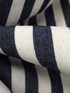 Midnight Navy/Timberwolf 100% Cotton Vertical Stripe Denim 60W