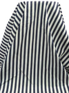 Midnight Navy/Timberwolf 100% Cotton Vertical Stripe Denim 60W