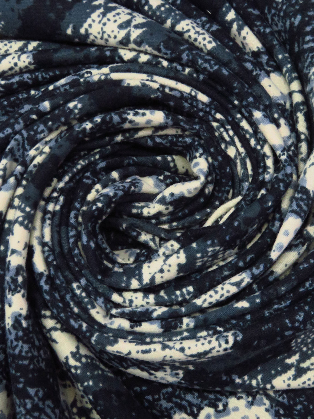 Black/Mid Gray/Cream/Multi Polyester/Lycra Abstract Print Double Brushed Knit 61W