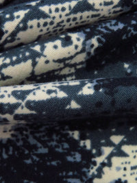 Black/Mid Gray/Cream/Multi Polyester/Lycra Abstract Print Double Brushed Knit 61W
