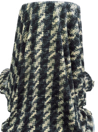 Black/Mid Gray/Cream/Multi Polyester/Lycra Abstract Print Double Brushed Knit 61W
