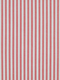 Flamingo/White 100% Cotton Vertical Stripe Shirting - LA Designer - 46W