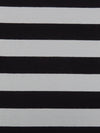 Black/Aluminum Gray Rayon/Lycra Horizontal Stripe Jersey Knit - Spirit House - 60W