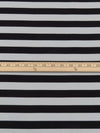 Black/Aluminum Gray Rayon/Lycra Horizontal Stripe Jersey Knit - Spirit House - 60W