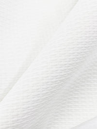 White 100% Cotton Textured Weave Suiting - NY Designer - 58W
