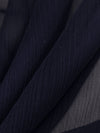 Navy Blue 100% Silk Crinkle Chiffon 52W