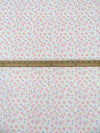 White/Charm Pink/Olivine/Multi 100% Cotton Small Floral Print Jersey Knit 64W