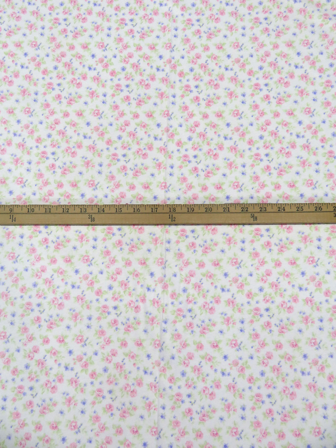 White/Charm Pink/Olivine/Multi 100% Cotton Small Floral Print Jersey Knit 64W