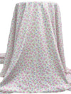 White/Charm Pink/Olivine/Multi 100% Cotton Small Floral Print Jersey Knit 64W