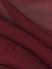 Bordeaux Red 100% Silk Chiffon 52W