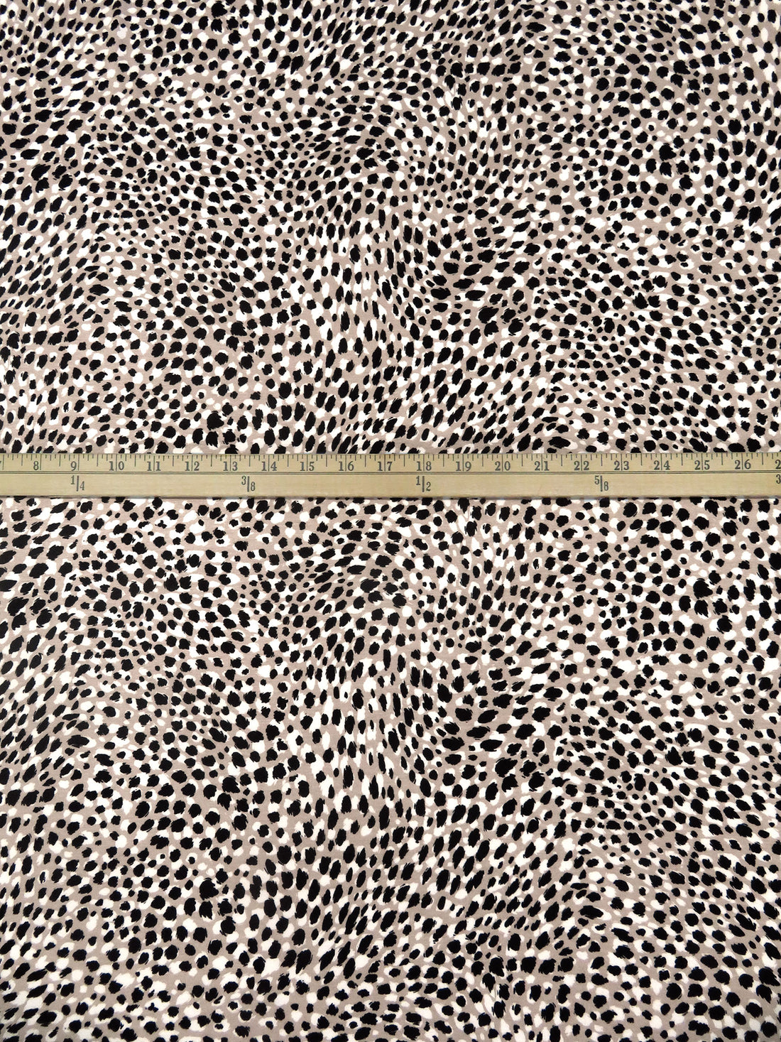Dark Vanilla/White/Black Rayon/Lycra Abstract Animal Print Jersey Knit 66W