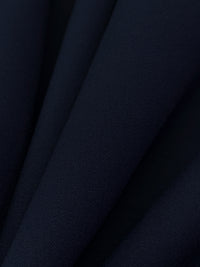 Navy Blue Polyester/Rayon/Lycra Stretch Suiting - NY Designer - 54W