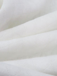 White Polyester/Cotton Quilted Diamond Double Knit 50W