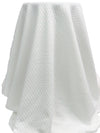 White Polyester/Cotton Quilted Diamond Double Knit 50W