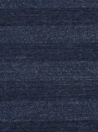 Dark Navy/Silver Cotton/Polyester/Metallic Heathered Horizontal Stripe Weave Jersey Knit 52W