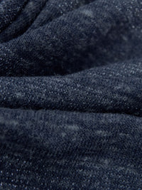 Dark Navy/Silver Cotton/Polyester/Metallic Heathered Horizontal Stripe Weave Jersey Knit 52W