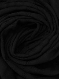 Black 100% Rayon Geometric Weave Jacquard Blouse Weight Woven 57W