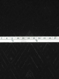 Black 100% Rayon Geometric Weave Jacquard Blouse Weight Woven 57W