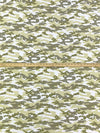 Pale Moss/White/Olive 100% Cotton Camouflage Print Rib Knit 38W