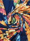 Dark Space Blue/Marigold/Green Grape/Multi Polyester/Lycra Floral Print DTY Knit 56W