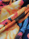 Dark Space Blue/Marigold/Green Grape/Multi Polyester/Lycra Floral Print DTY Knit 56W