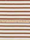 White/Barn Red/Lemon/Gold Rayon/Polyester/Metallic/Lycra Horizontal Stripe Weave Rib Knit 54W