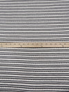 Shadow Gray/Off-White 100% Rayon Horizontal Stripe Eyelet Knit 70W