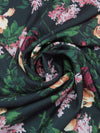 Deep Emerald/Cool Muted Black/Cherry Pink/Multi 100% Polyester Floral Print Crepe Blouse Weight Woven 58W