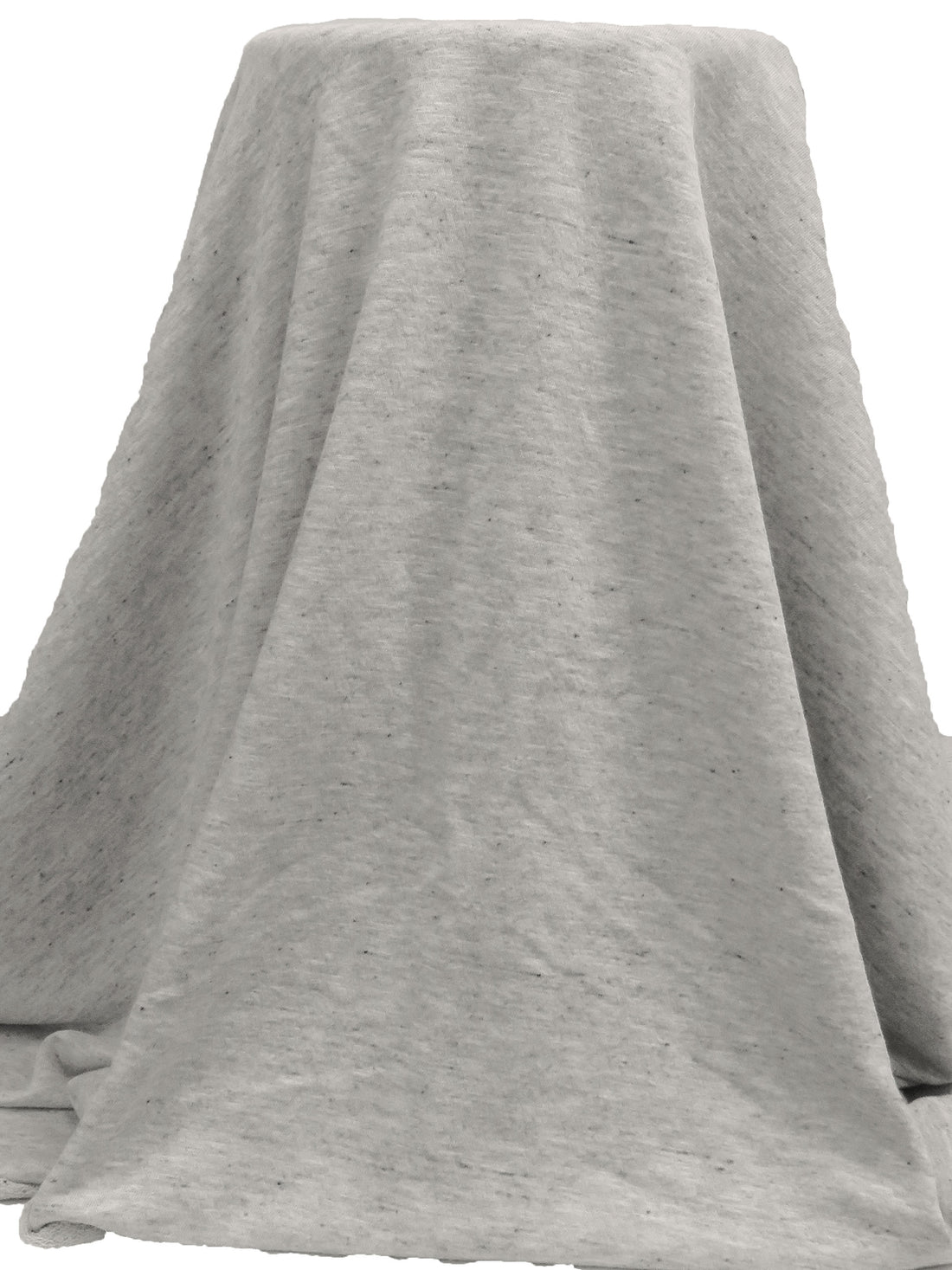 Cloud Gray/Black/White Cotton/Polyester Heathered Loopy French Terry Knit 68W