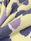 Pale Goldenrod/Lavender/Navy Polyester/Lycra Animal Print French Terry Knit 58W