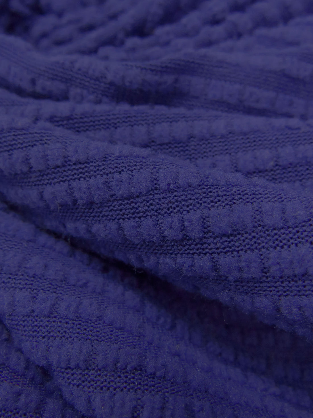Deep Koamaru Polyester/Spandex Power Grid Fleece Knit - Polartec - 58W