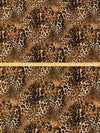 Golden Brown/Black/Wheat Polyester/Lycra Animal Print Double Brushed Rib Knit 54W