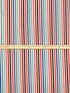 Deep Navy/Fiery Rose/Off-White/Multi Polyester/Lycra Vertical Stripe Print Double Brushed Knit 58W