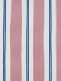 Turkish Rose/White/Moroccan Blue Polyester/Lycra Vertical Stripe Print Double Brushed Knit 60W