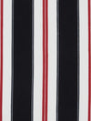 Cool Black/White/Ruby Polyester/Lycra Vertical Stripe Print Double Brushed Knit 62W